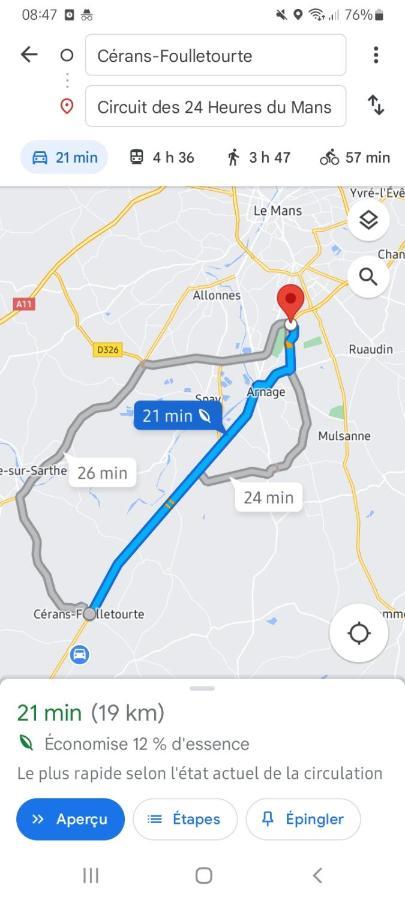 Chambres Pour Les Evenements Du Circuit Du Mans Cérans-Foulletourte 外观 照片